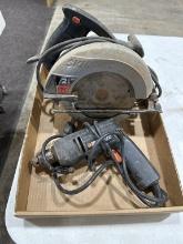 B & D 3/8” drill & Skil 7-1/4” circular saw