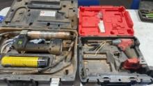 JD cordless grease gun & Milwaukee cordless 3/8"