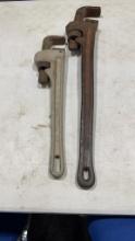 2 pipe wrenches