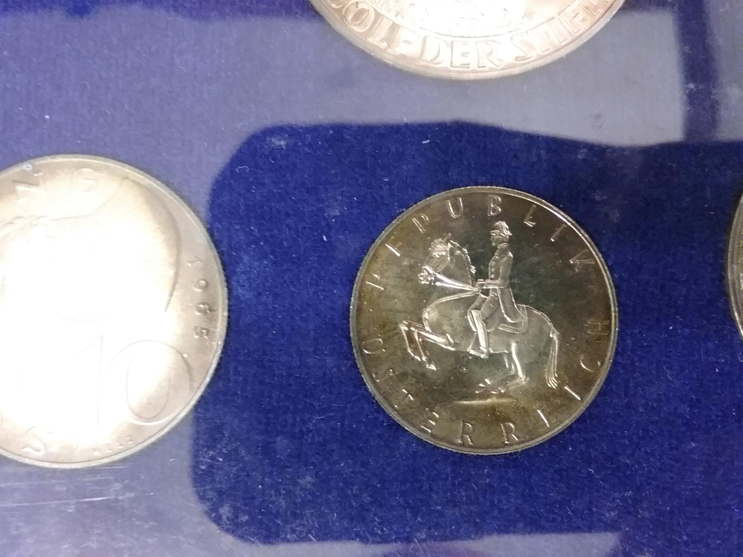 Four Coin Vienna Austria Proof Silver Set