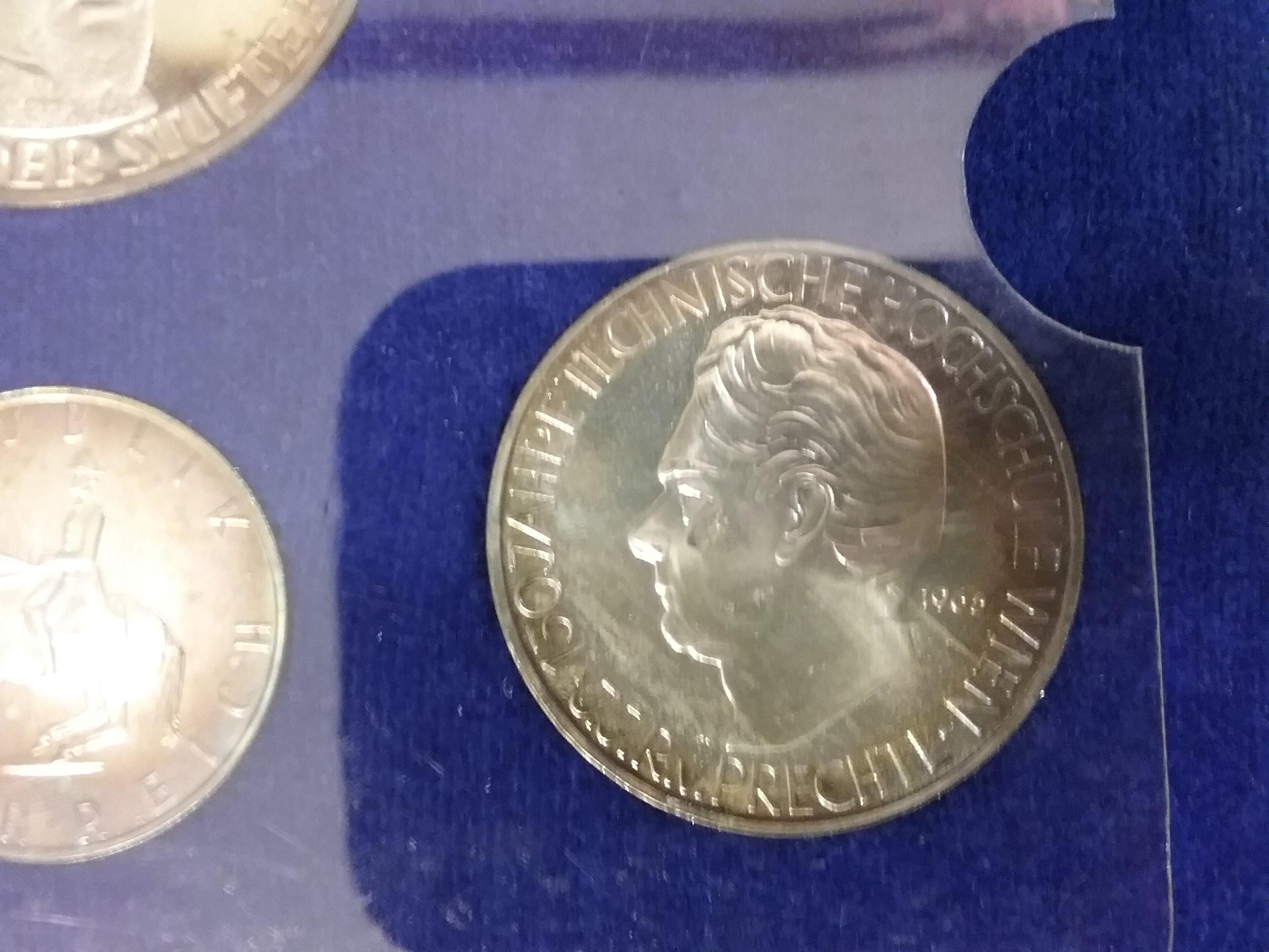 Four Coin Vienna Austria Proof Silver Set