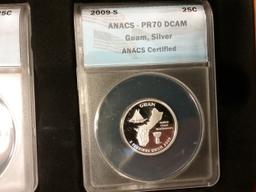 FULL ANACS 2009-S Silver Quarters