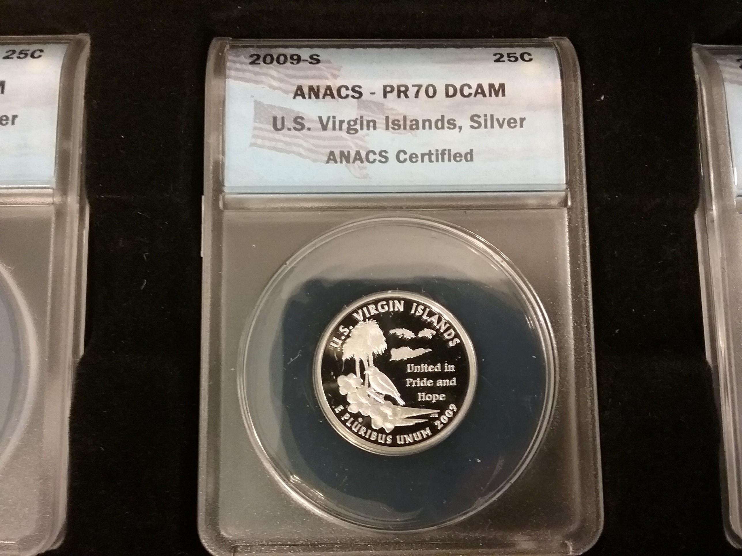 FULL ANACS 2009-S Silver Quarters