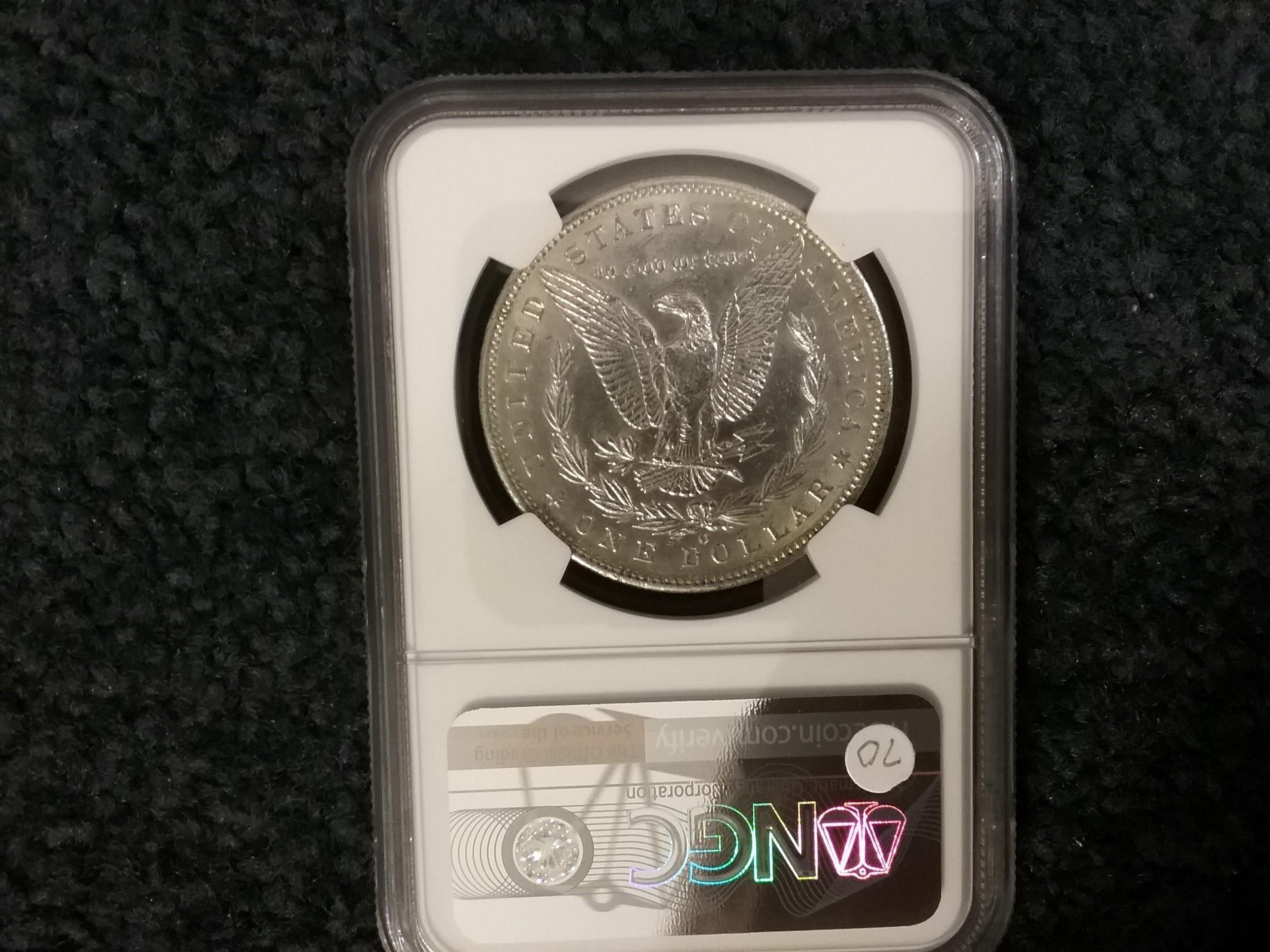 NGC 1896-O Morgan Dollar in About Uncirculated-details