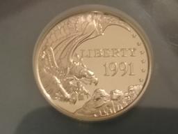 NGC 3-coin GOLD and Silver 1991 Mount Rushmore Coins