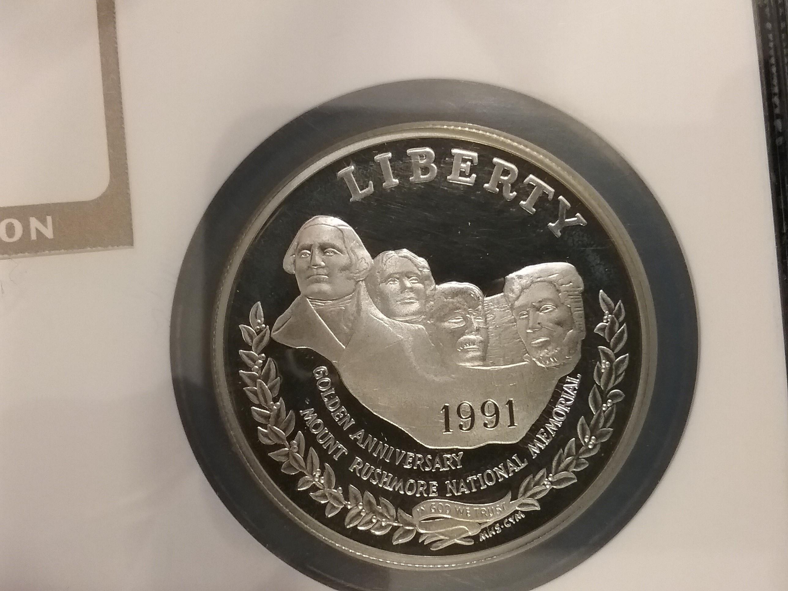 NGC 3-coin GOLD and Silver 1991 Mount Rushmore Coins
