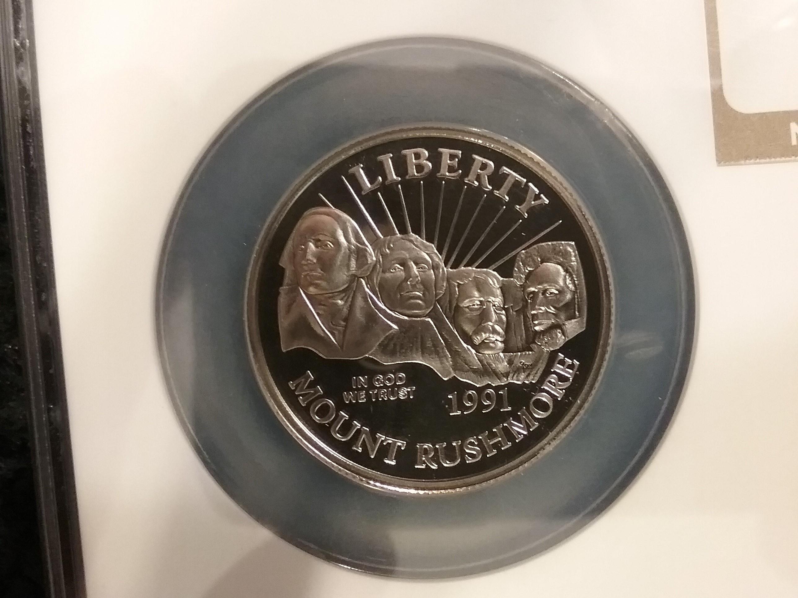 NGC 3-coin GOLD and Silver 1991 Mount Rushmore Coins