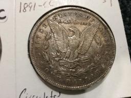 1891-CC Morgan Dollar