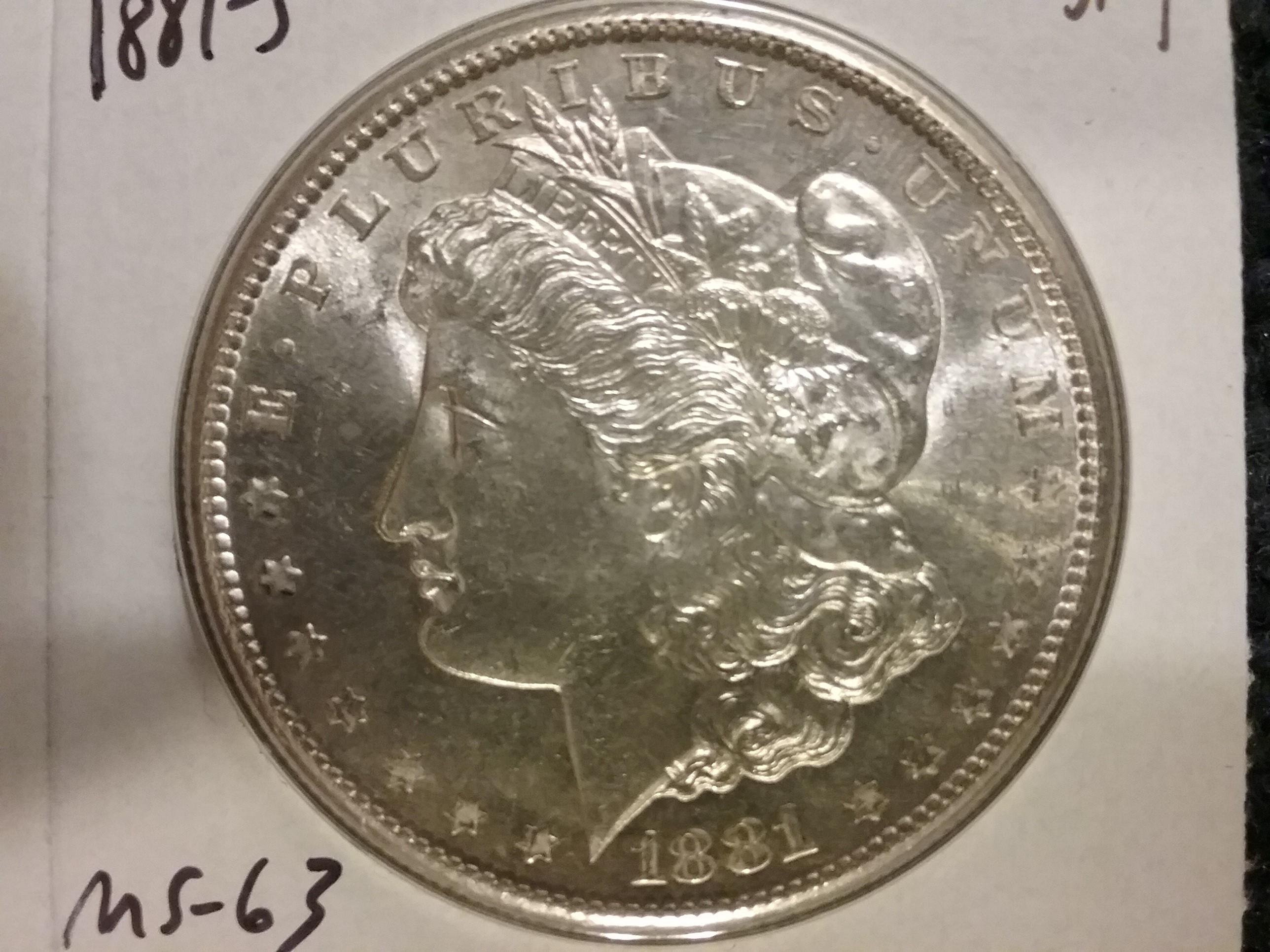 1881-S Morgan Dollar in MS-63 Prooflike