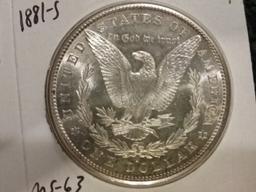 1881-S Morgan Dollar in MS-63 Prooflike