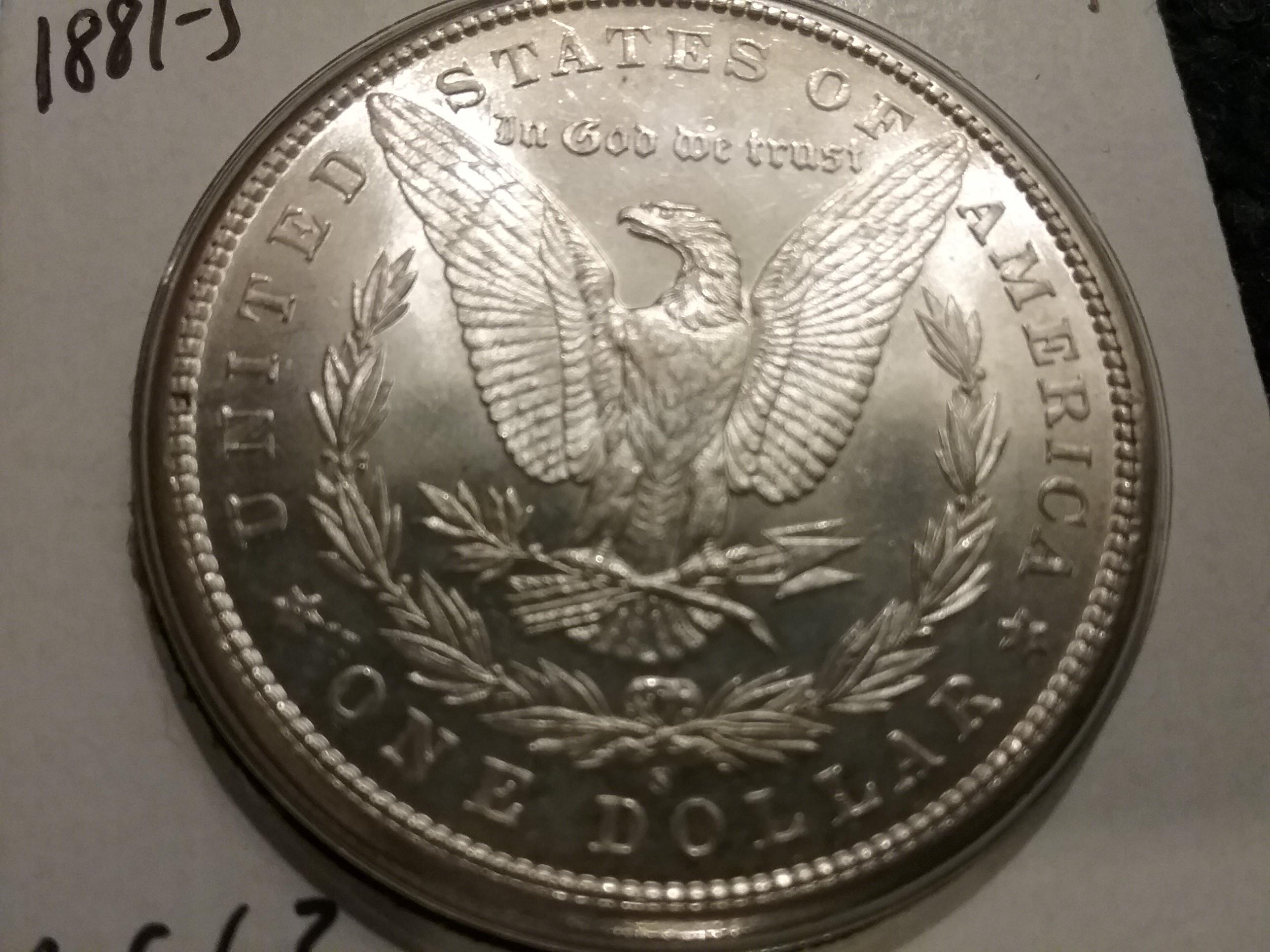 1881-S Morgan Dollar in MS-63 Prooflike