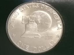 One-Dollar Coins Eisenhower Silver Dollar and clad dollar