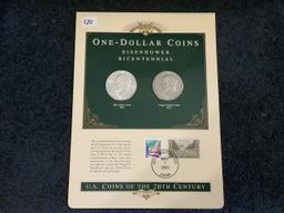 One-Dollar Coins Eisenhower Silver Dollar and clad dollar