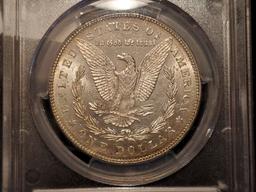 PCGS 1878 7TFC Rev 78 Morgan Dollar in Mint State 64
