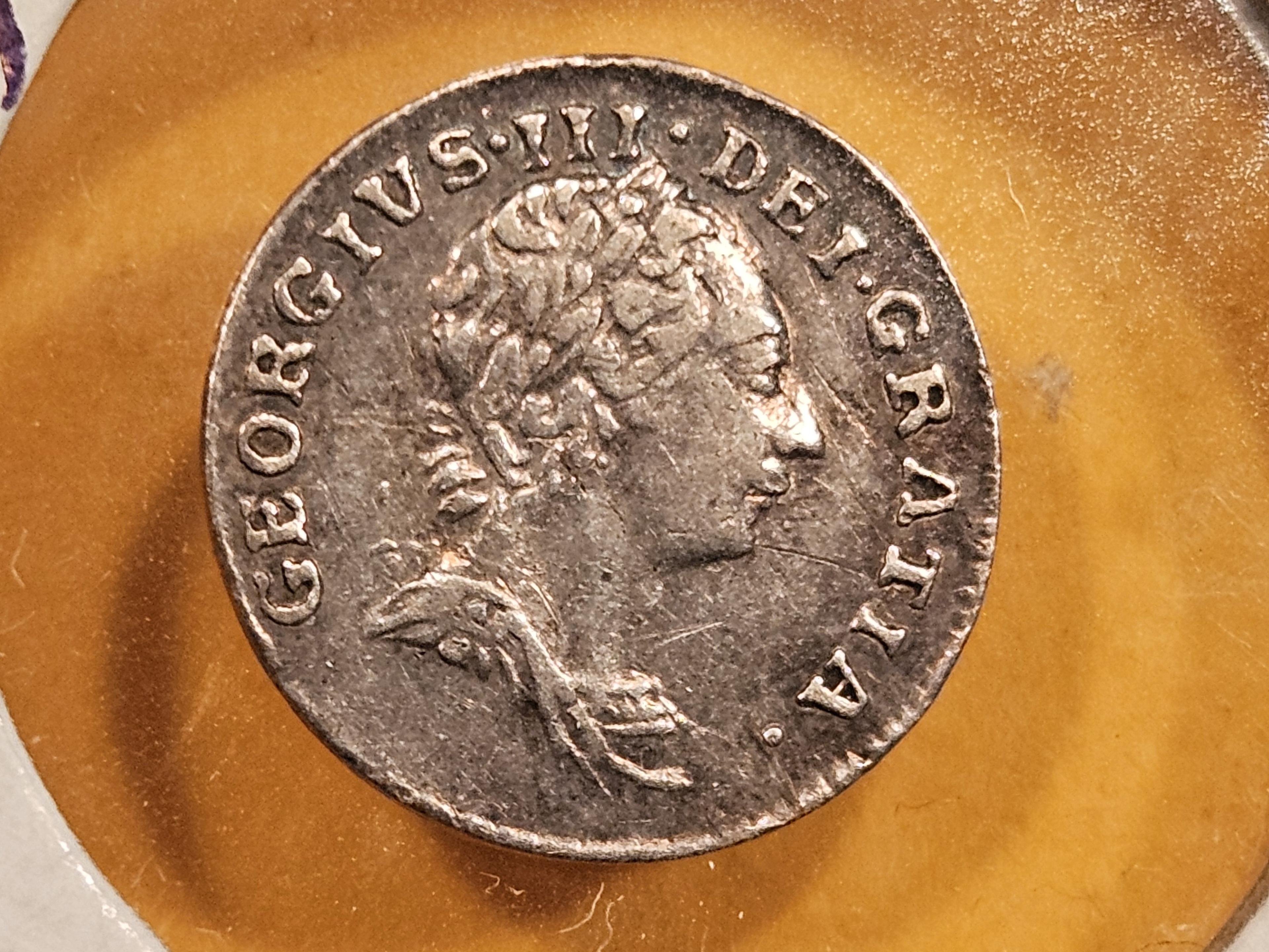 1784 Great Britain silver 1 pence