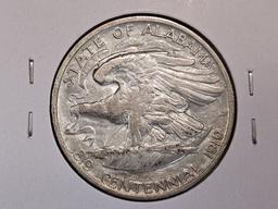 * Key Commemorative! 1921 2X2 Alabama Commemorative Half Dollar