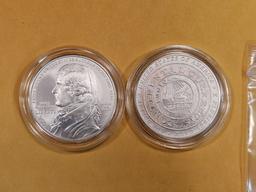 Two GEM Brilliant uncirculated Commemorative Silver Dollars