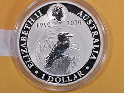 1990 - 2020 GEM Proof Deep Cameo Australia Silver Dollar