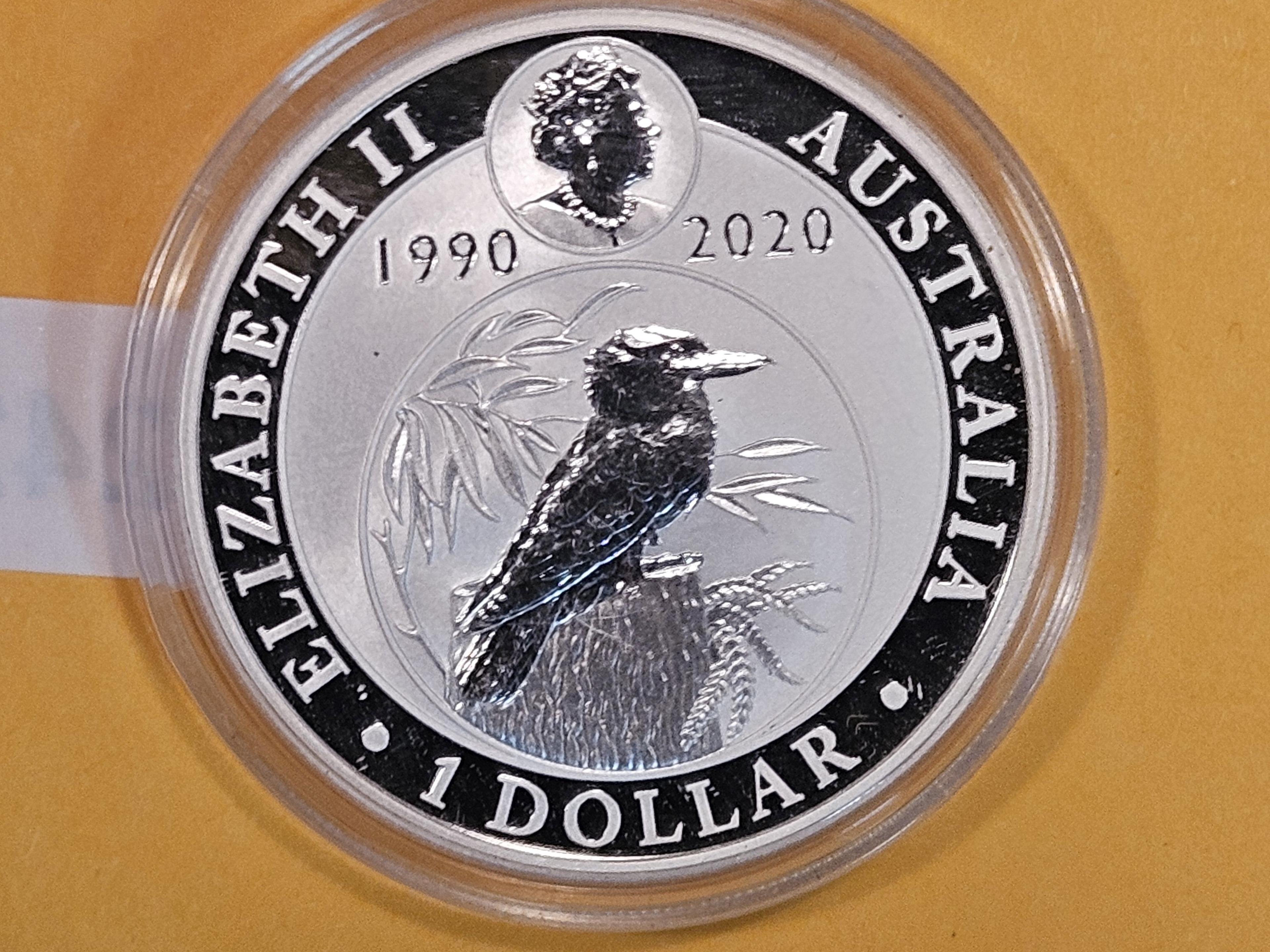 1990 - 2020 GEM Proof Deep Cameo Australia Silver Dollar