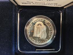 1992 White House 200th Proof Deep Cameo Commemorative Silver Dollar