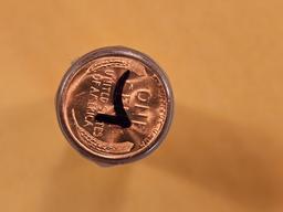 Brilliant Uncirculated Red Roll of 1956-D Wheat cents