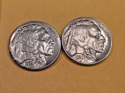 Two CHOICE Brilliant Uncirculated Buffalo Nickels