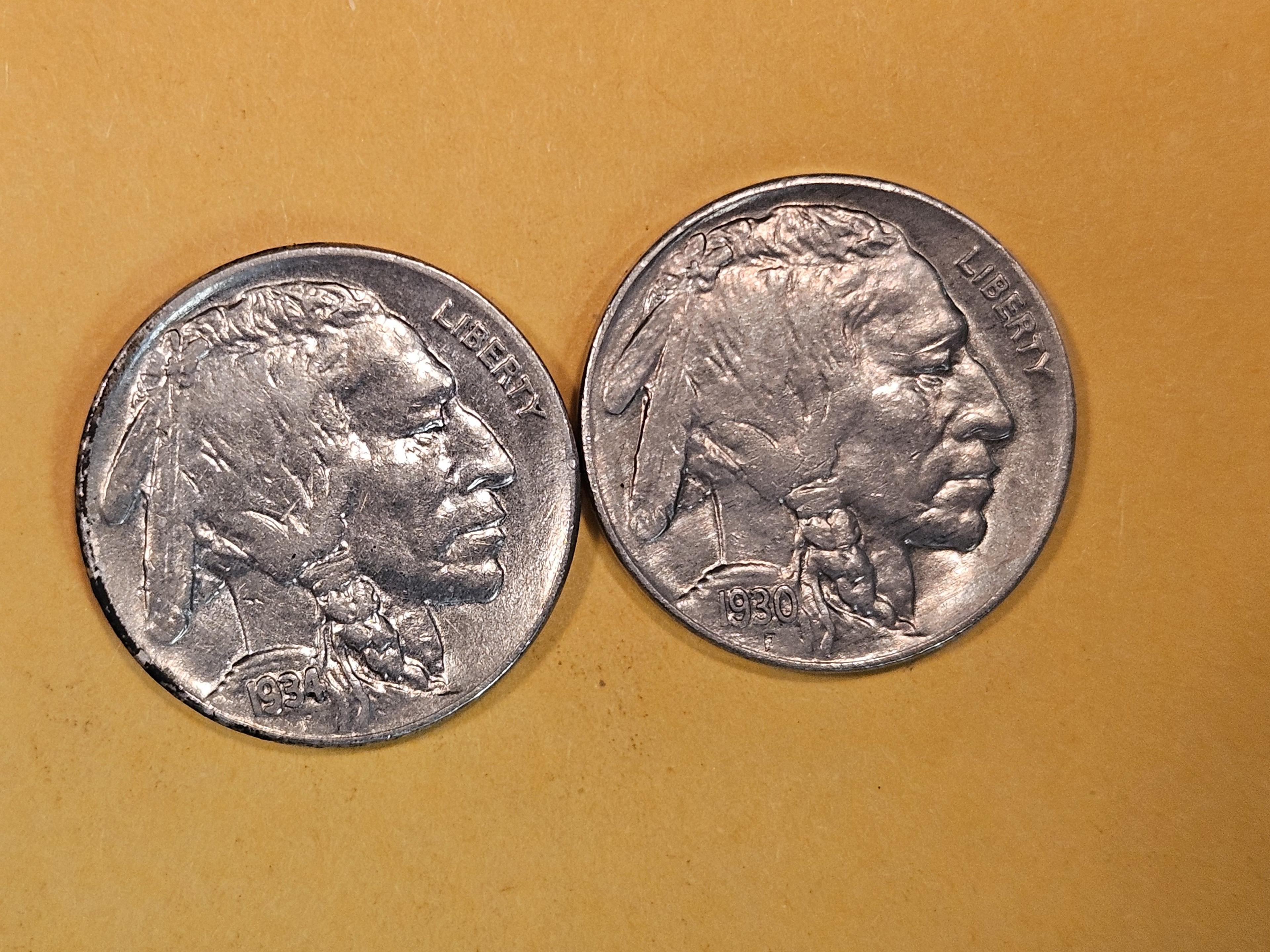 Two CHOICE Brilliant Uncirculated Buffalo Nickels