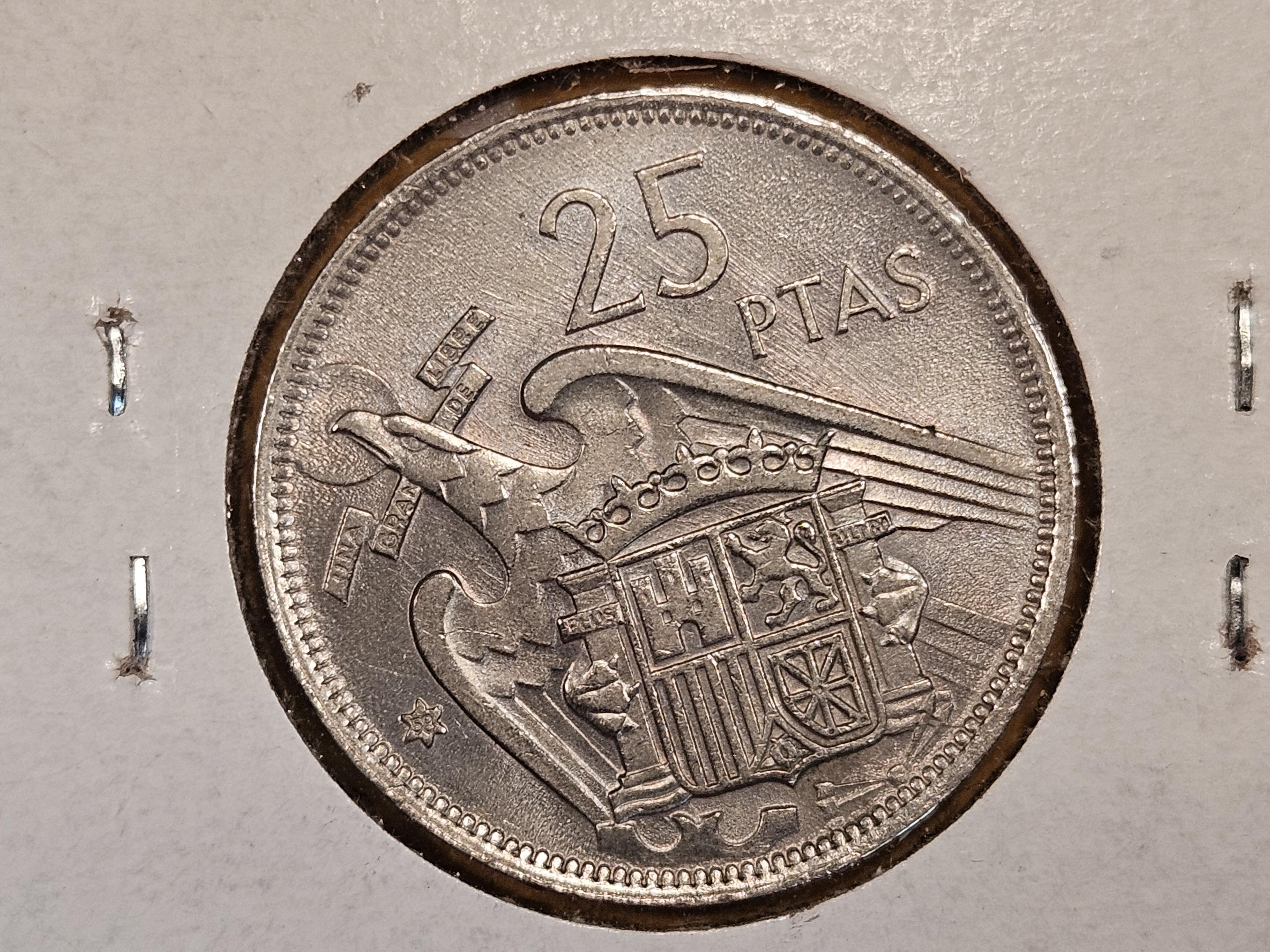1957 (58) Spain 25 pesetas