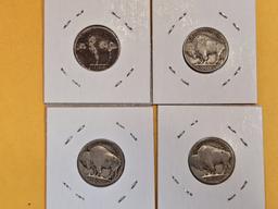 Four better date Buffalo Nickels