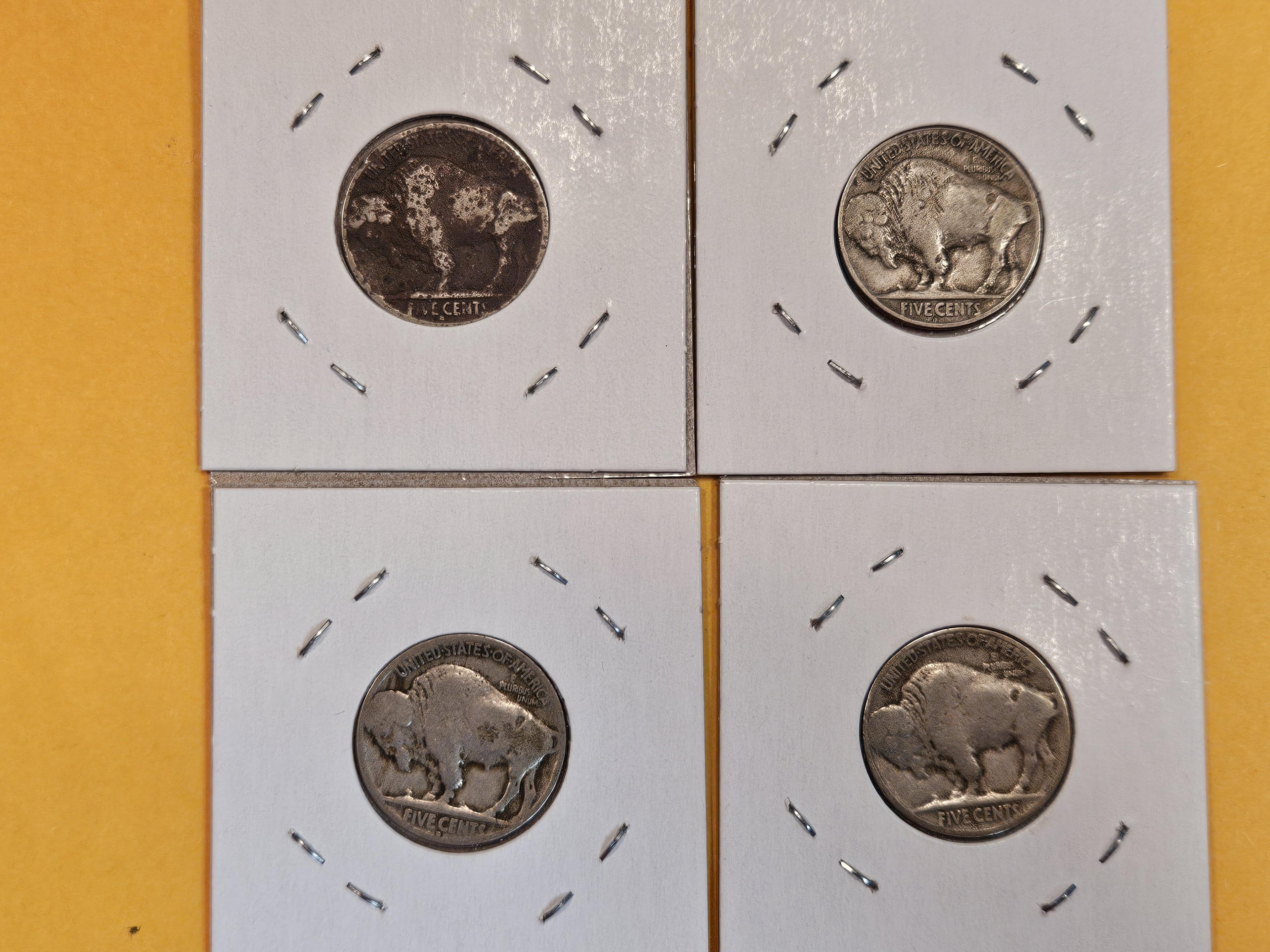 Four better date Buffalo Nickels