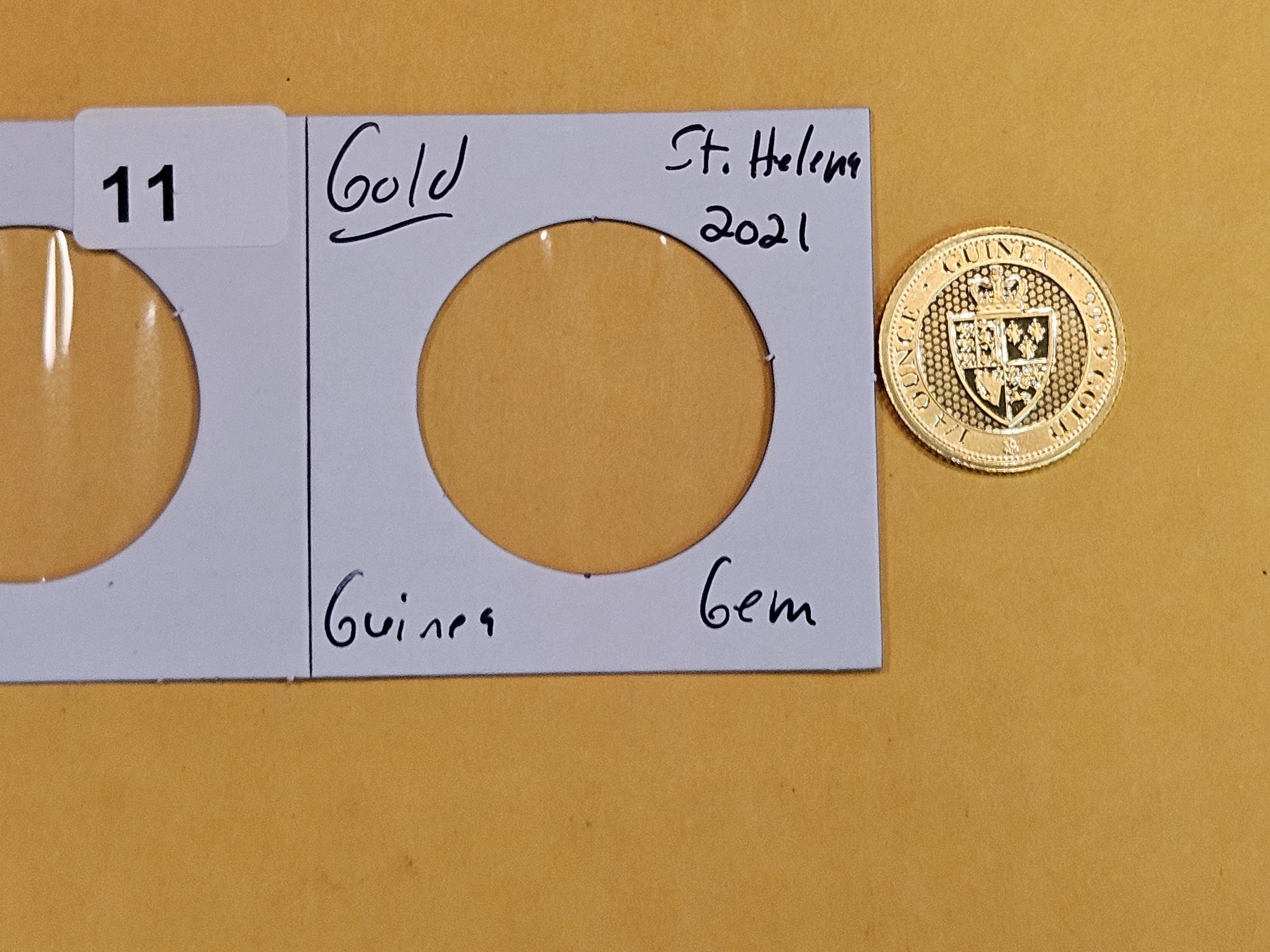 GOLD! GEM 2021 St. Helena Gold Guinea