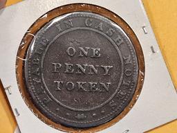 1812 CONDER token in Very Fine plus