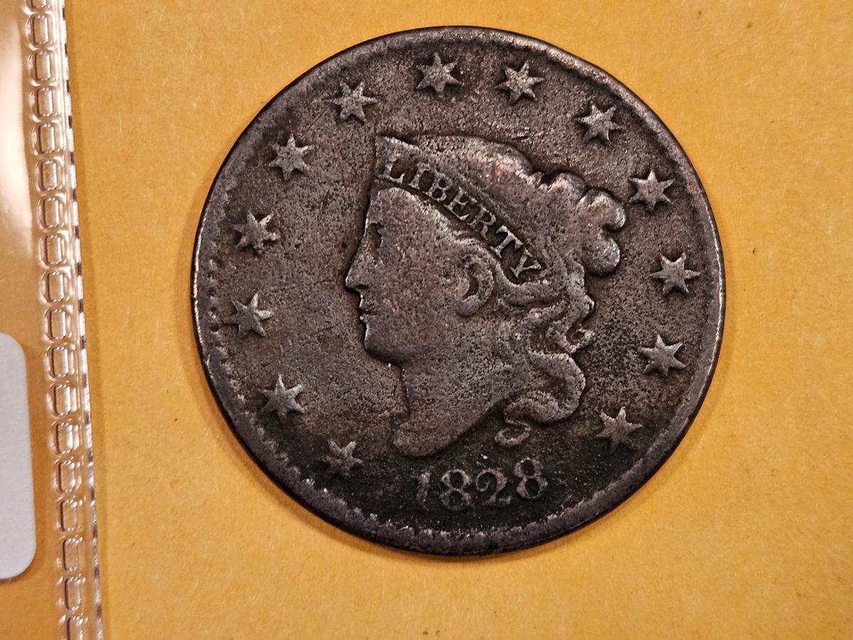 1828 Coronet Head Large Cent