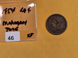 1854 Braided Hair Large Cent