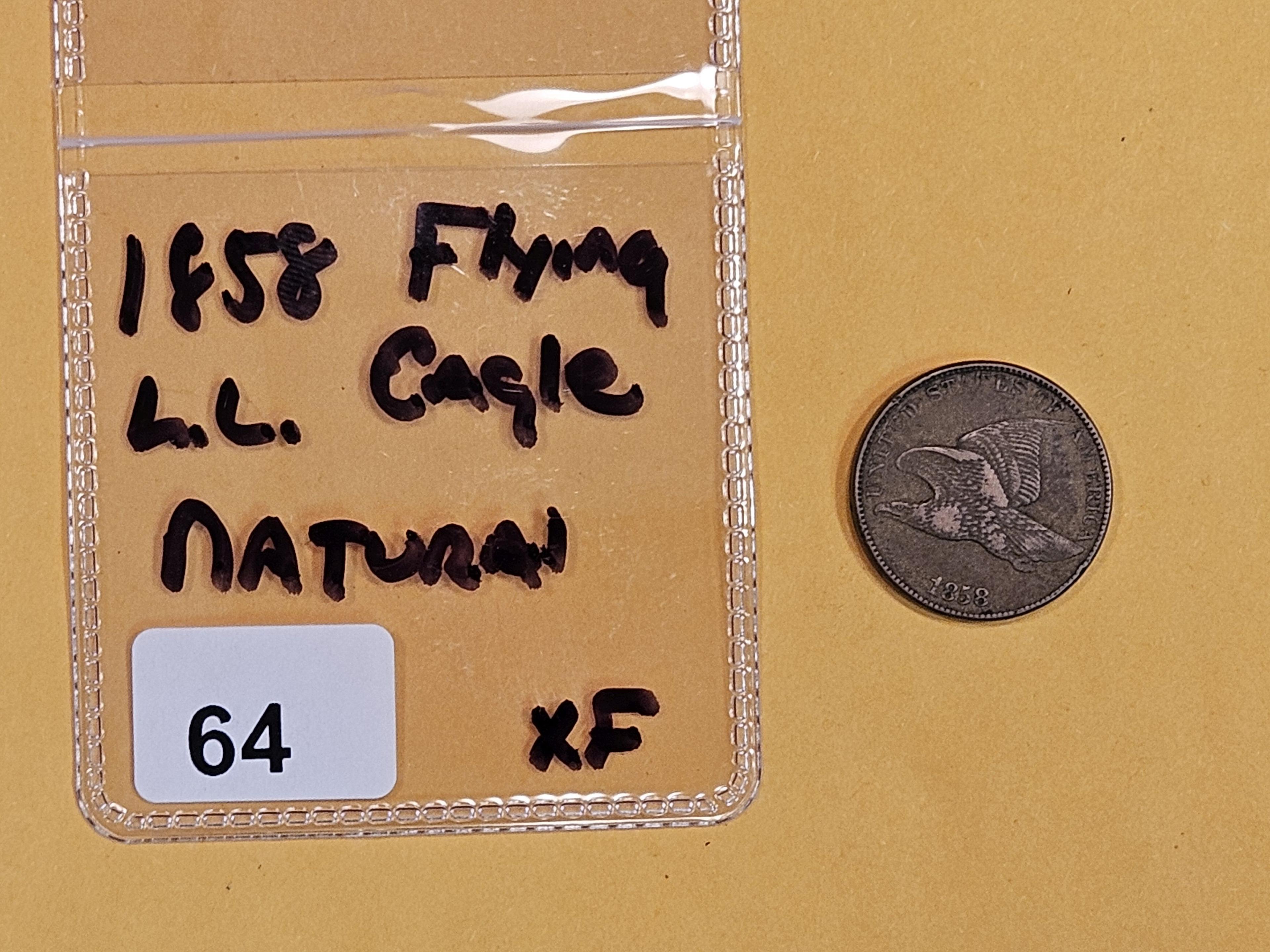 1858 Flying Eagle Large Letters Cent