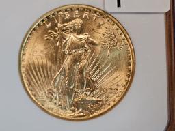 GOLD! NGC 1922 Saint Gaudens Gold Twenty Dollar in Mint State 63