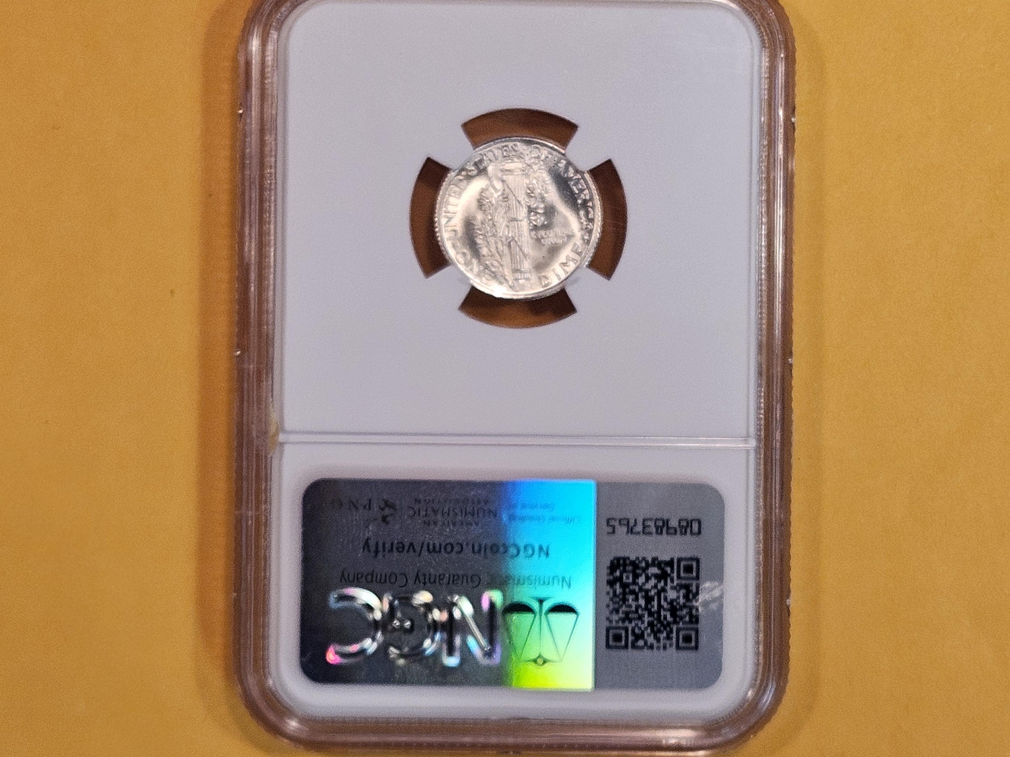 GEM! NGC 1938-S Mercury Dime in Mint State 66