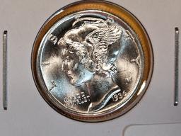 GEM Brilliant uncirculated 1936-S Mercury Dime