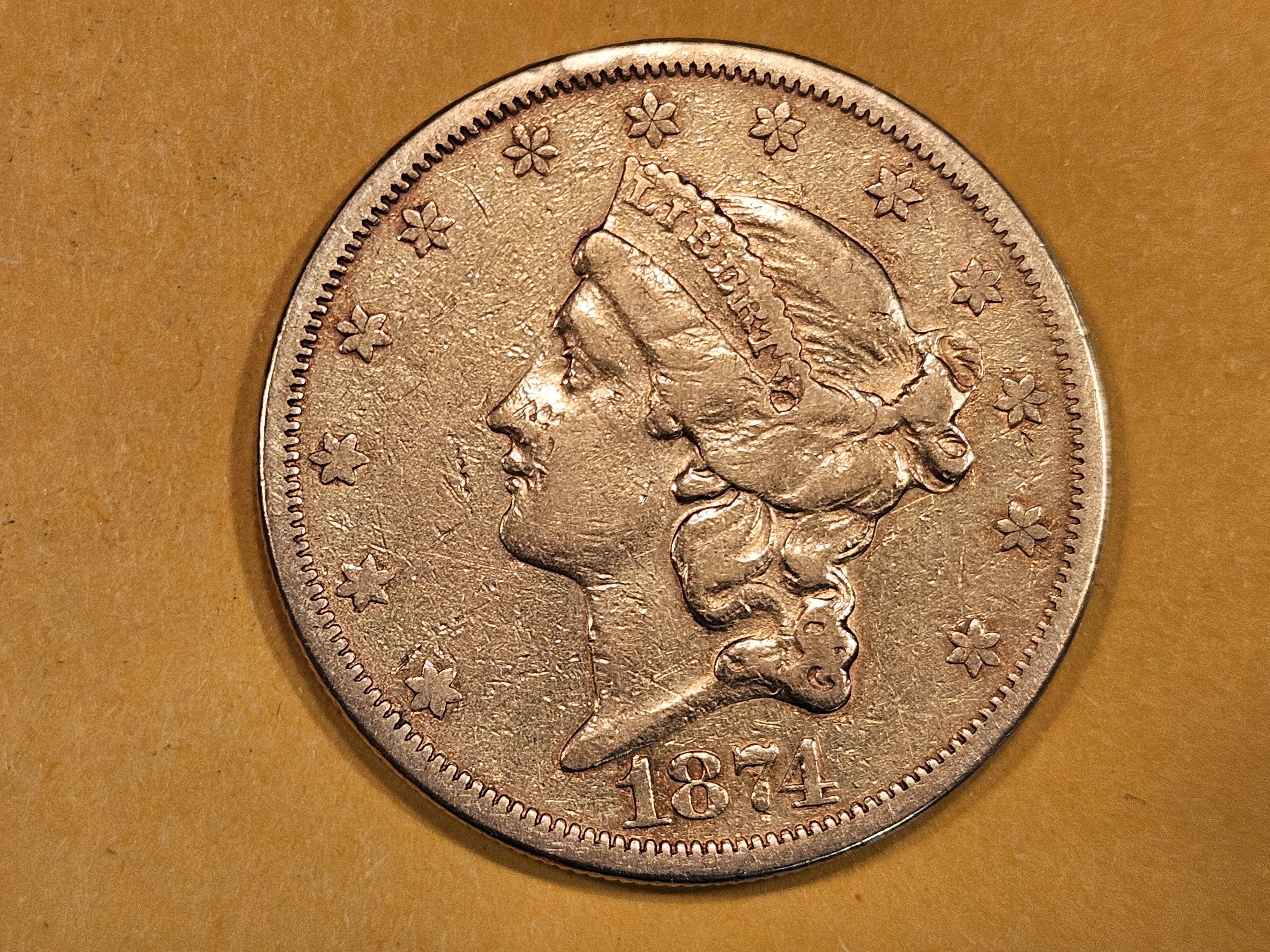 GOLD! 1874-S Gold Liberty Head Double Eagle