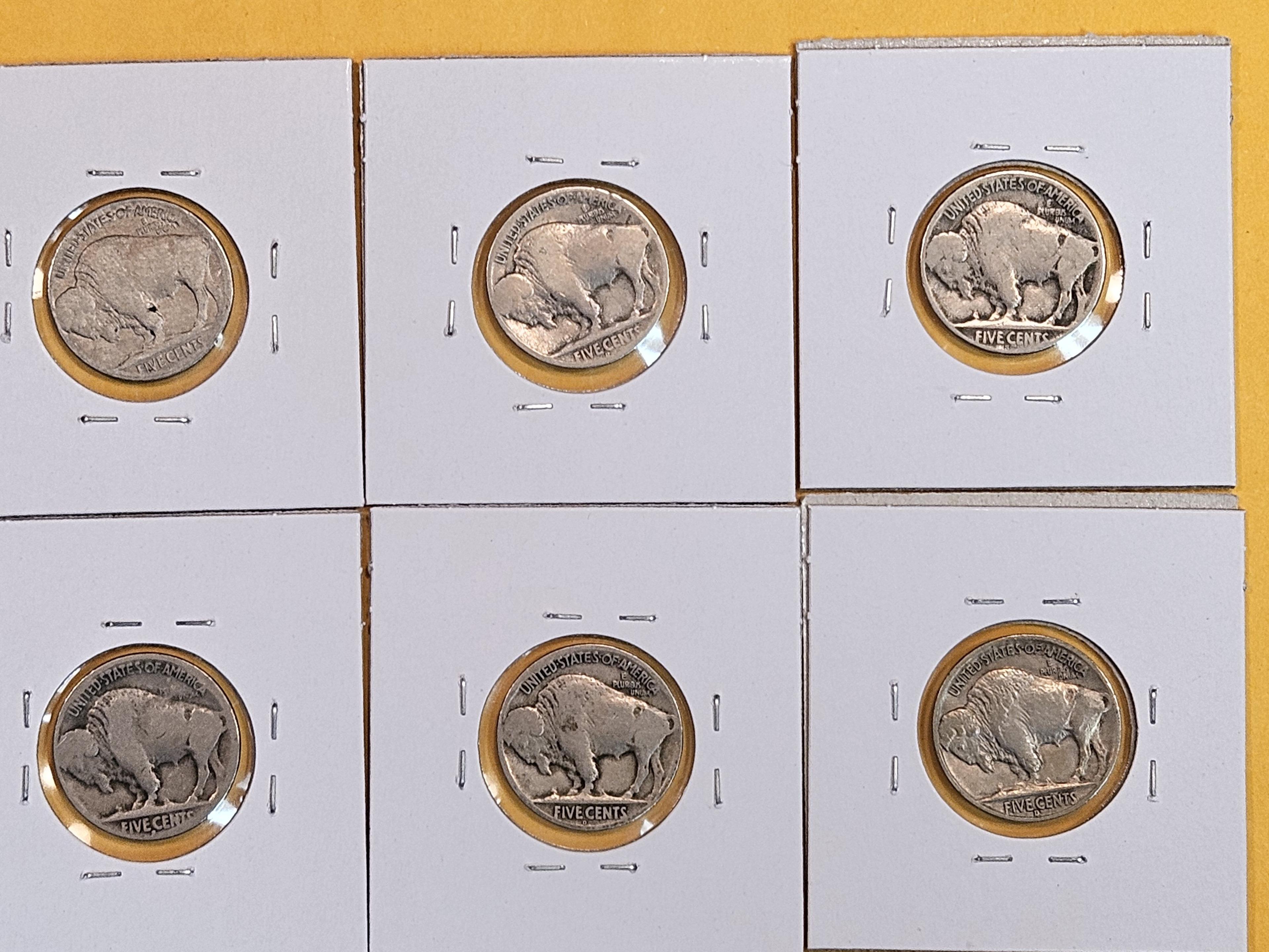 Six Mo-Betta Buffalo Nickels