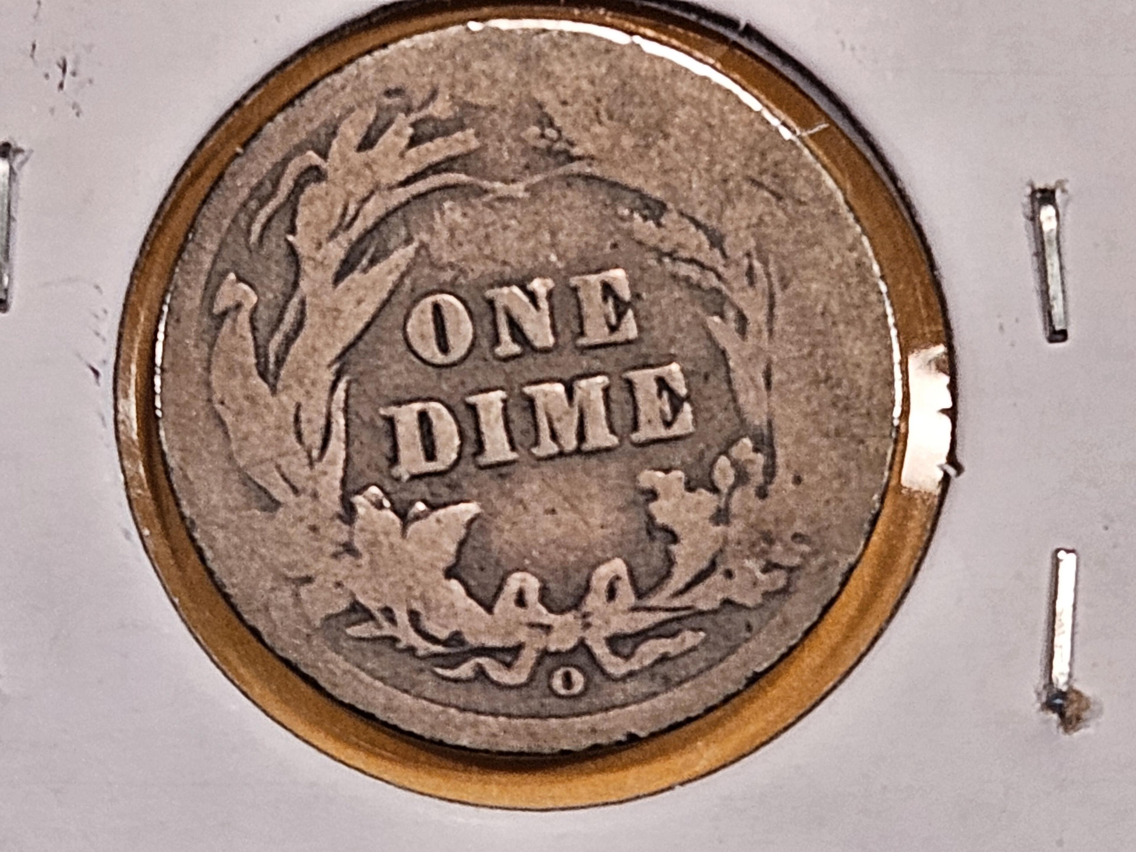 * KEY VARIETY! 1905-O Micro "O" Barber Dime