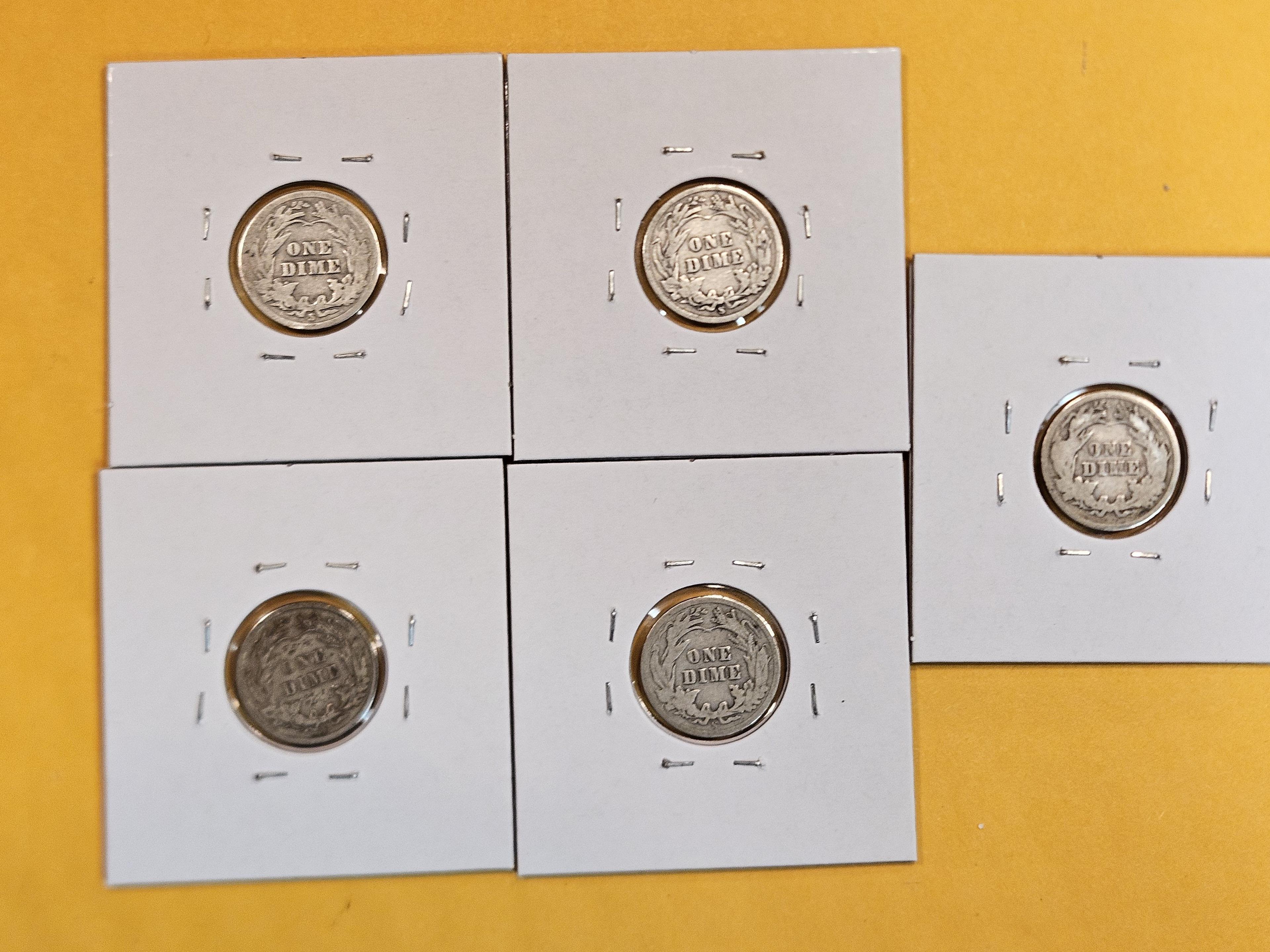 Five better date Barber Dimes