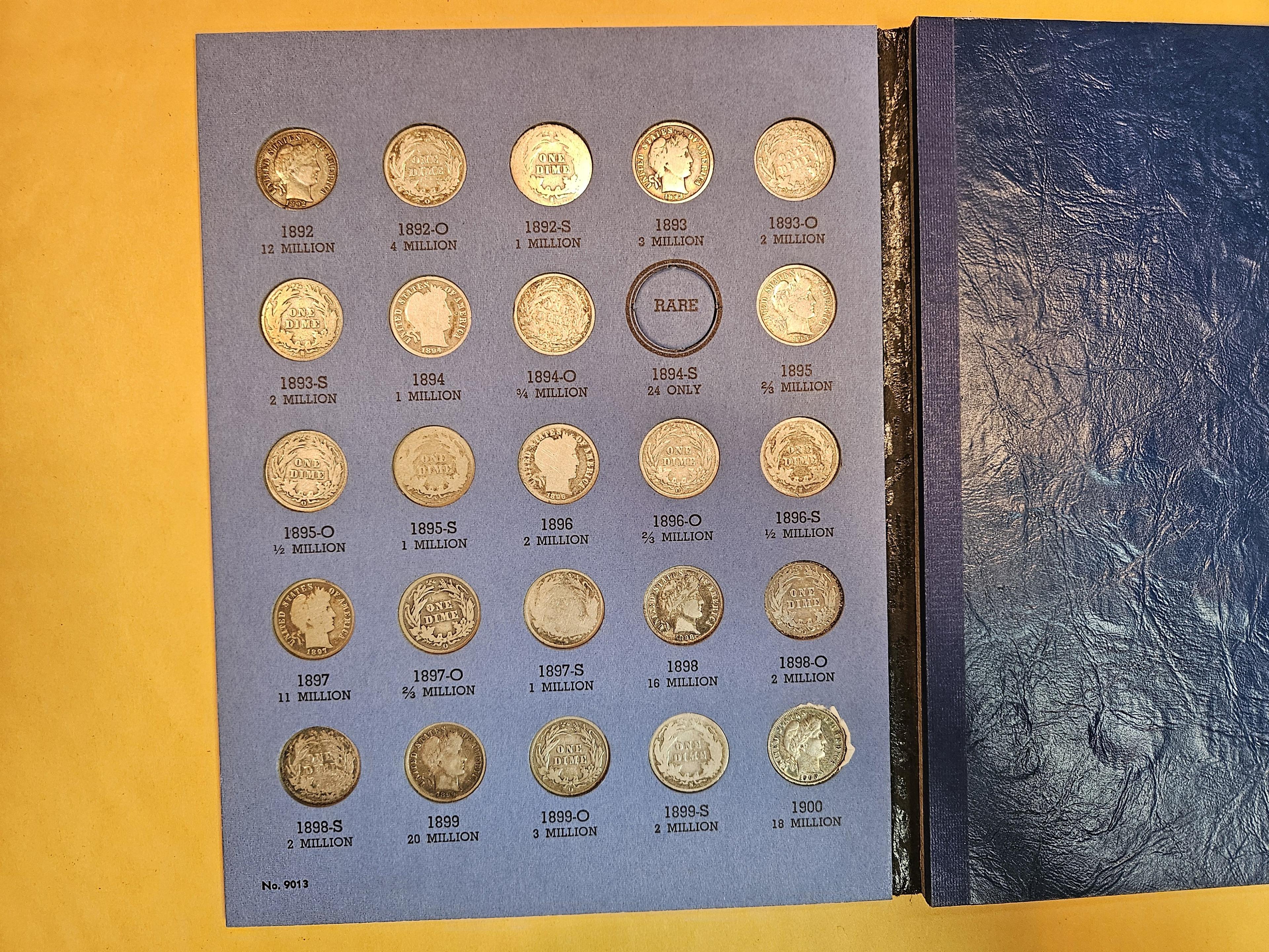 COMPLETE SET OF BARBER DIMES!!!