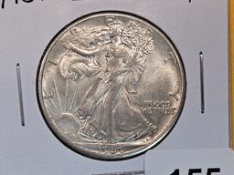 Brilliant About Uncirculated plus 1939 Walking Liberty Half Dollar