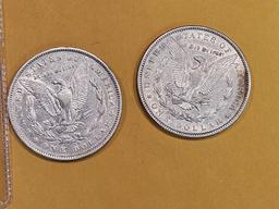 1889-O and 1885 Morgan Dollars