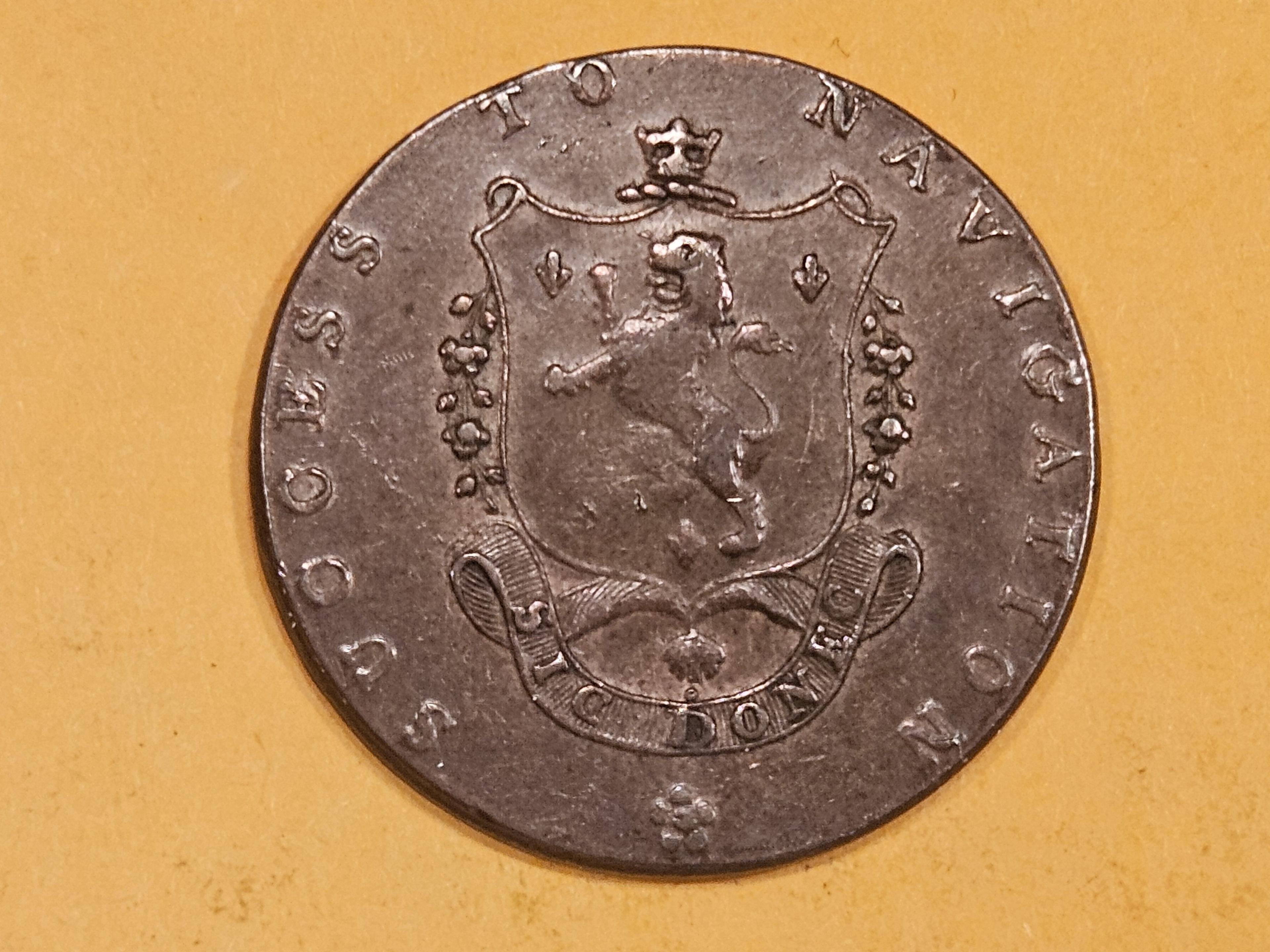 1793 CONDER Token in Very Fine