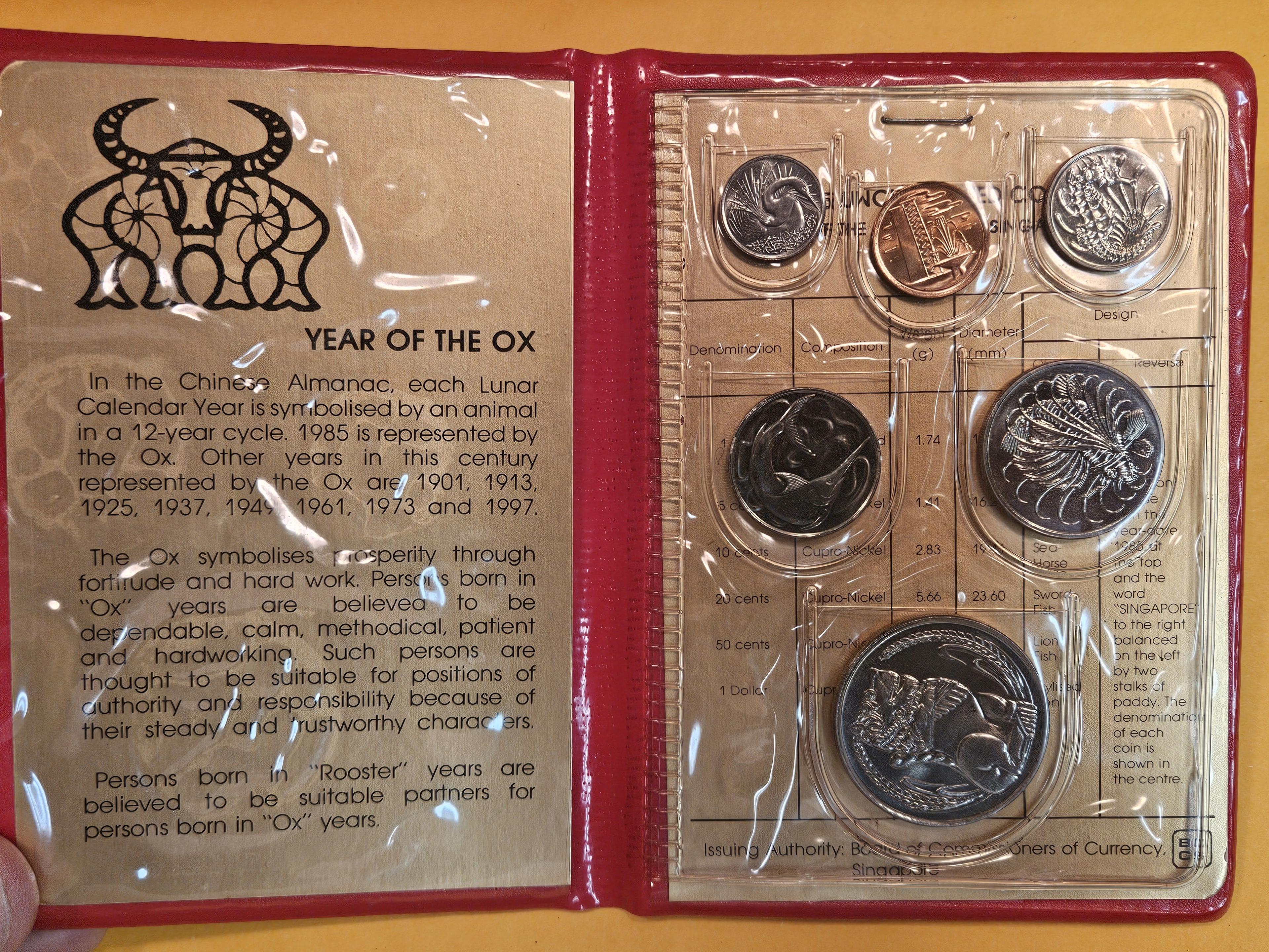 1985 Brilliant Uncirculated Singapore Coin Set