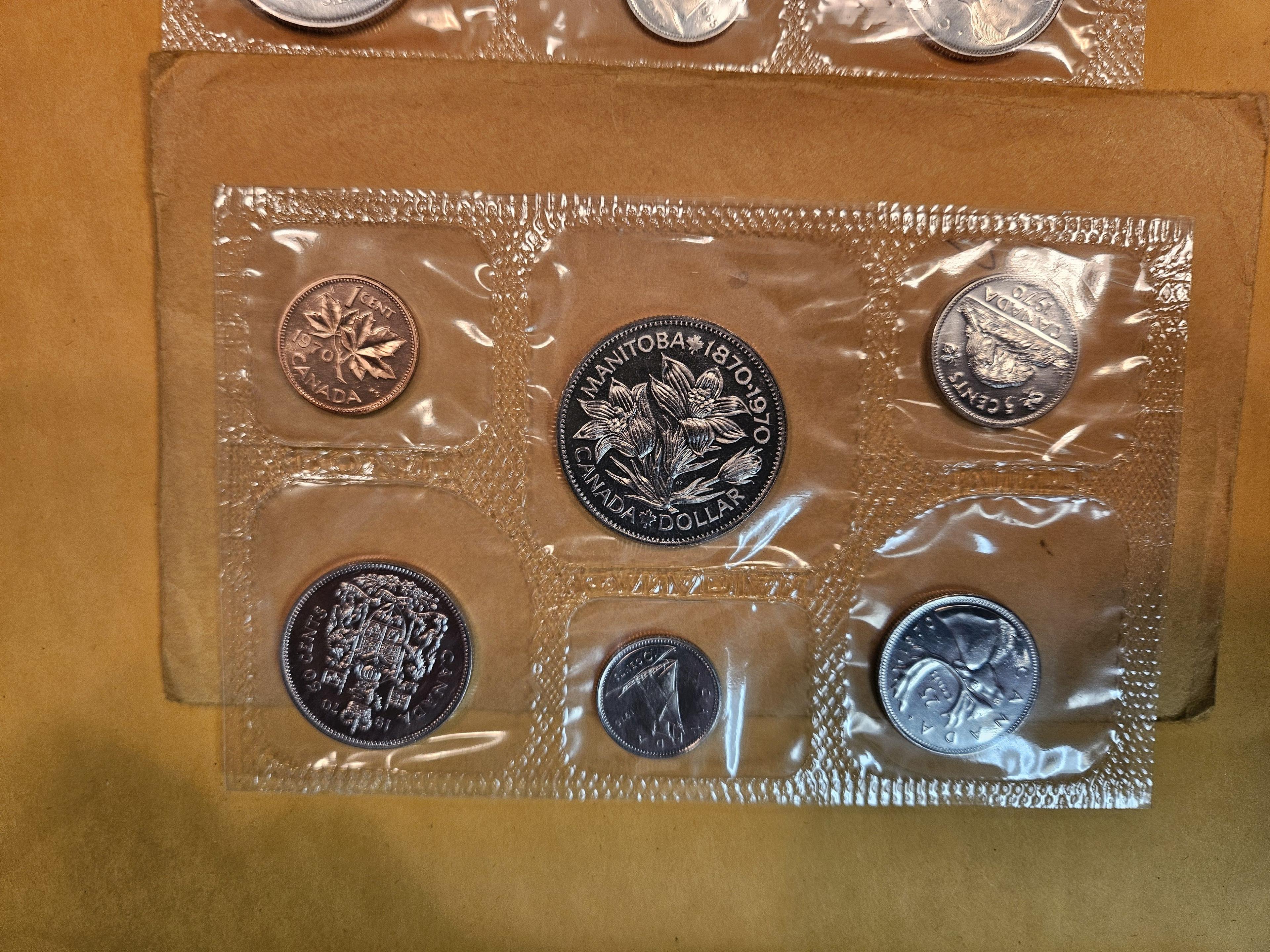 Four Canadian Silver Prooflike Sets