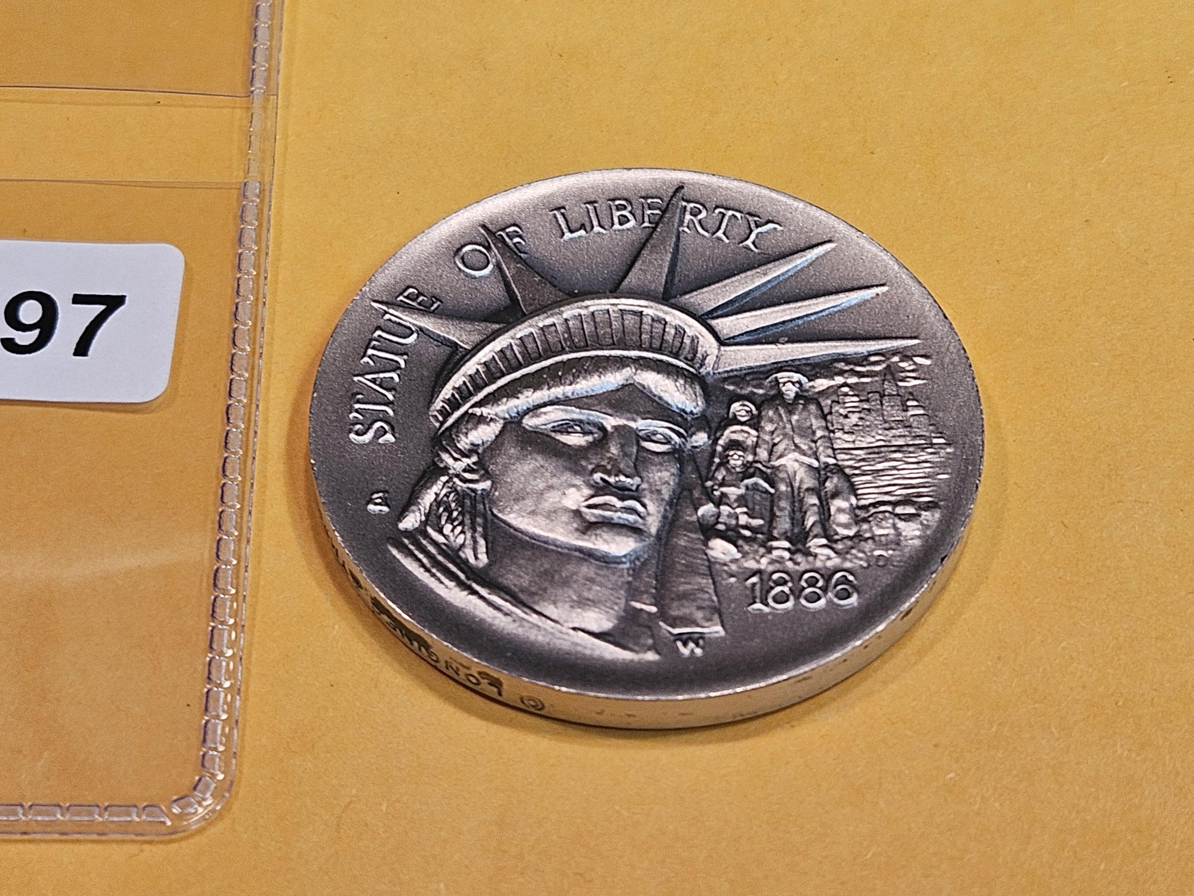 Statue of Liberty Longines Symphonette .999 fine high relief medal