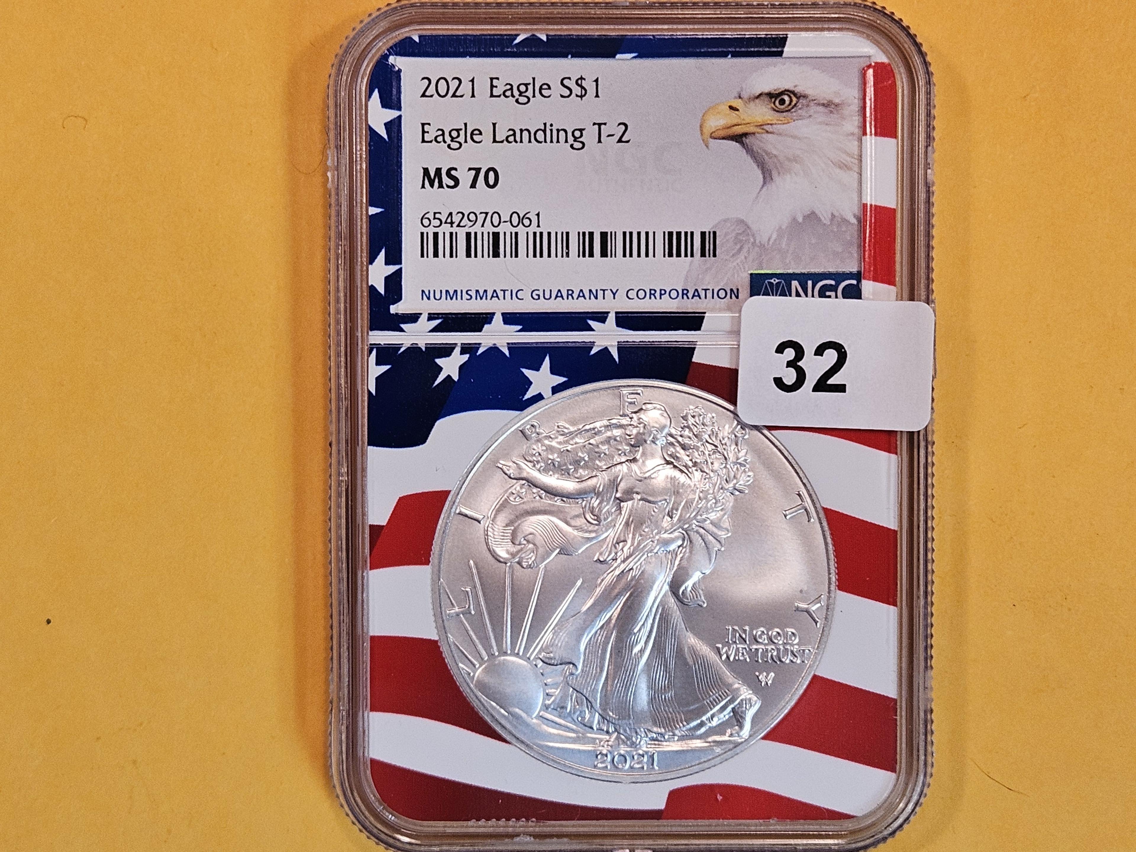 PERFECT! NGC 2021 American Silver Eagle in Mint State 70